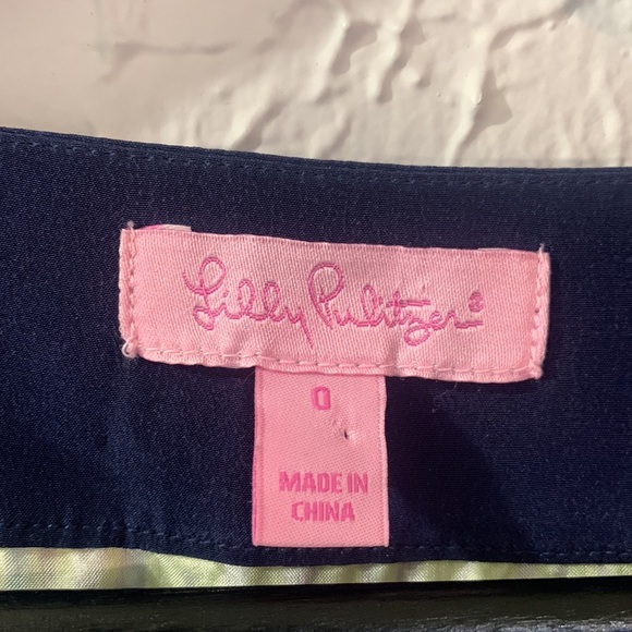 Lilly Pulitzer 100% Silk Seamus Tunic Green Blue 0 Long Sleeve Top Cover-Up - Picture 3 of 15